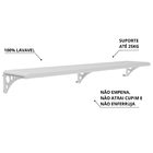 Prateleira Multiuso Branca Com Suporte | 120x30cm | Astra | K